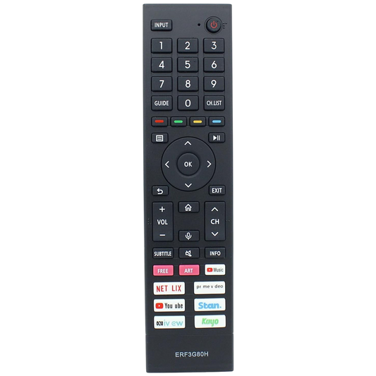 Replacement Remote Control for Hisense ERF3G80H | Suits A7G U7G A7HAU U7HAU TV